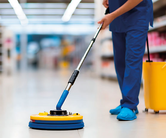 Reinigungskraft im Einzelhandel – Grundreinigung für Verkaufsflächen nach Umbau oder starker Nutzung