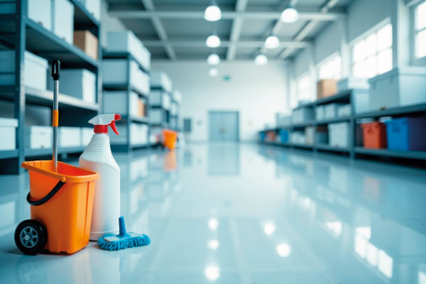 Saubere Lagerhalle – professionelle Reinigung für Gewerbeflächen und Einzelhandel
