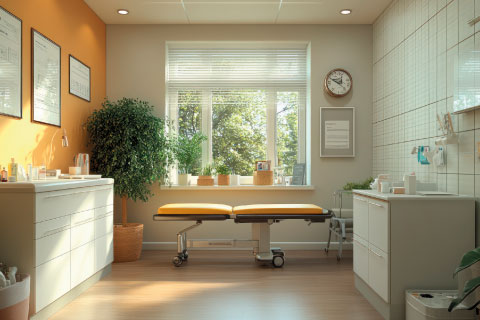 Sauberer Behandlungsraum in einer Praxis – Klinik- und Praxisreinigung durch SMG