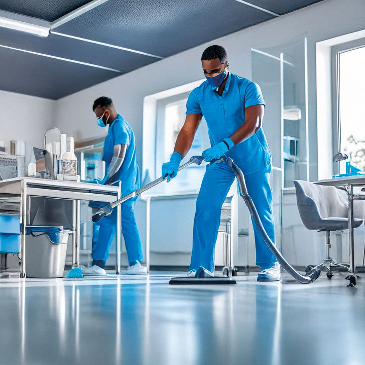 Reinigung und Desinfektion eines Praxisraums in Berlin – hygienische Sicherheit durch geschultes Personal und dokumentierte Abläufe